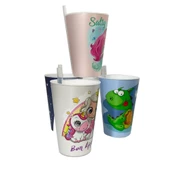 Vagon Life Pipetli Bardak Plastik 400Ml - 3 adet - 1