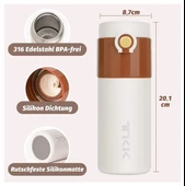 Vagon Life Çerlik Termos 450Ml Krem-Kahverengi - 1