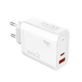 Zore Always-02 GaN Tech Type-C PD4.0 USB-A QC3.0 Hızlı Şarj Özellikli Seyahat Şarj Başlığı 45W - 1
