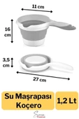 Çok Amaçlı Premium Katlanır Kesme Tahtası Tıpalı Yıkama Leğeni Badya ve Koçero Su Maşrapası 2li Set - 3