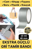 Çok Amaçlı Su Geçirmez Sızdırmaz Dayanıklı Izole Gri Tamir Bandı 48 Mm 10 Mt 1 Adet - 1