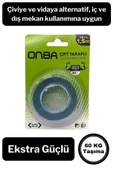 60 Kg Çift Taraflı Ekstra Güçlü Çok Amaçlı Tamir Silikon Bant Dış Mekan Montaj Bandı 18 Mm X 1,5 Mt - 2