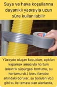Çok Amaçlı Su Geçirmez Sızdırmaz Dayanıklı Izole Gri Tamir Bandı 48 Mm 10 Mt 1 Adet - 2