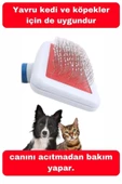 Kedi Köpekler Için Pratik Tüy Toplayıcı Ve Düzenleyici Temizleme Fırçası Tırmık Tarak Aracı 1 Adet - 3