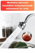 3 Fonksiyonlu Sert Plastik Lavabo Başlık 360 Derece Döner Ayarlanabilir Tasarruflu Musluk Ucu - 3