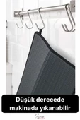 Tezgah Üstü Mikrofiber Bulaşık Matı Koku Yapmaz Kaymaz Ultra Emici Nano Kurutma Pedi Örtüsü 45x35 cm - 4
