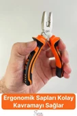 Mini Takı Bijuteri Seti Dayanıklı Kesme Kıvırma Pense Yan Keski Karga Burun Hobi Alet Takımı 5'li - 2