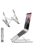Taşınabilir Katlanır Kaymaz Ayarlı Metal Notebook Dizüstü Bilgisayar Yükseltici Laptop Standı - 1