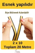 Kapı Ve Pencere Soğuk Izolasyon Bandı Fitili Kendinden Yapışkanlı Kauçuk Yalıtım Bant 2x10 = 20 Mt - 2