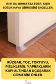 Rüzgar Ses Toz Böcek Önleyici Kapı Altı Isı Yalıtım Soğuk Kesici Şerit Bant Şeffaf 40 Mm X 3 Mt - 2
