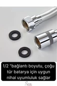 Gümüş Dayanıklı Esnek Kırılmaz Çatlamaz Patlamaz Sızdırmaz Pvc Banyo Duş Musluk Hortumu 1,5 Metre - 4
