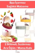 Saklama Kabı Kapaklı Erzak Beslenme Çantası Detox Müsli Diyet Kabı Çok Renkli Container 650 ml - 1