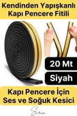 Kapı Ve Pencere Soğuk Izolasyon Bandı Fitili Kendinden Yapışkanlı Kauçuk Yalıtım Bant 2x10 = 20 Mt - 1