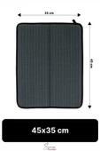 Tezgah Üstü Mikrofiber Bulaşık Matı Koku Yapmaz Kaymaz Ultra Emici Nano Kurutma Pedi Örtüsü 45x35 cm - 3