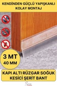 Rüzgar Ses Toz Böcek Önleyici Kapı Altı Isı Yalıtım Soğuk Kesici Şerit Bant Şeffaf 40 Mm X 3 Mt - 1