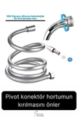 Gümüş Dayanıklı Esnek Kırılmaz Çatlamaz Patlamaz Sızdırmaz Pvc Banyo Duş Musluk Hortumu 1,5 Metre - 3