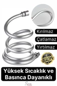Gümüş Dayanıklı Esnek Kırılmaz Çatlamaz Patlamaz Sızdırmaz Pvc Banyo Duş Musluk Hortumu 1,5 Metre - 1