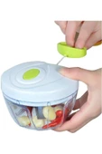 Premium Manuel 3 Bıçaklı Ipli Çekmeli Paslanmaz El Blender Kolay Hızlı Meyve Sebze Soğan Doğrayıcı - 1