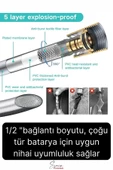Siyah Dayanıklı Esnek Kırılmaz Çatlamaz Patlamaz Sızdırmaz Pvc Banyo Duş Musluk Hortumu 1,5 Metre - 4