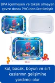 Dayanıklı Sızdırmaz Su Oyun Matı Bebek Aktivite Oyuncağı BPA İçermez Emekleme Zamanı Duyusal Gelişim - 2