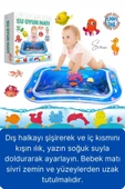 Dayanıklı Sızdırmaz Su Oyun Matı Bebek Aktivite Oyuncağı BPA İçermez Emekleme Zamanı Duyusal Gelişim - 5