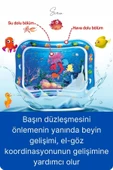 Dayanıklı Sızdırmaz Su Oyun Matı Bebek Aktivite Oyuncağı BPA İçermez Emekleme Zamanı Duyusal Gelişim - 3