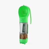 Kedi Köpek Suluğu 300ml Taşınabilir Hazneli Mama Kaplı Kaka Poşetli Taşınabilir Suluk - 1