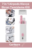 Premium Çok Fonksiyonlu Güçlü Silikon Uçlu 7 in 1 Airpods Klavye Ekran Temizleme Kiti - 1