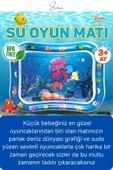 Dayanıklı Sızdırmaz Su Oyun Matı Bebek Aktivite Oyuncağı BPA İçermez Emekleme Zamanı Duyusal Gelişim - 4