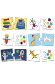 Connect Puzzle Bağlantı Kurma 96 Görsel Yapboz Eğitici Kartlar Görsel Zeka Algı Gelişim Dikkat Oyunu - 3
