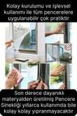 20 Adet Pratik Cam Pencere Kapı Uyumlu Çift Kanat Yırtılmaz Dayanıklı Kendinden Yapışkanlı Sineklik - 2