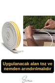 Pvc Doğrama Pencere Fitili İzolasyon Bandı Kendinden Yapışkanlı Beyaz Kauçuk Yalıtım Bant 2x10=20 Mt - 5
