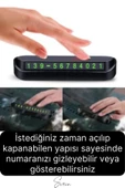 Premium Oto Araba Torpido Göğüs Üstü Araç İçi Fosforlu Telefon Numaratör Yazısı Aç Kapa Park Numara - 4
