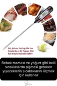Dijital Gıda Et Tavuk Yemek Pişirme Çubuk Termometre Profesyonel Barbekü Sıcaklık Ölçer Mutfak - 3