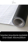 Büyük Boy Kendinden Yapışkanlı Rulo Kara Tahta Sticker Blackboard Siyah Okul İş İçin Yazı Tahtası - 4