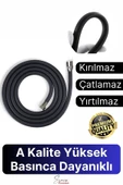 Siyah Dayanıklı Esnek Kırılmaz Çatlamaz Patlamaz Sızdırmaz Pvc Banyo Duş Musluk Hortumu 1,5 Metre - 1