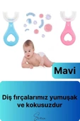 U Şeklinde Pratik Bebek Çocuk Diş Fırçası 360 Derece Temizlik Kolay Kullanım Yumuşak Silikon Fırça - 4