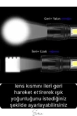 3 Modlu Güçlü Usb Type-C Şarjlı Mini Su Geçirmez Metal Taşınabilir Kutulu Kamp Işık Led El Feneri - 5