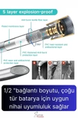 Siyah Dayanıklı Esnek Kırılmaz Çatlamaz Patlamaz Sızdırmaz Pvc Banyo Duş Musluk Hortumu 1,5 Metre - 4