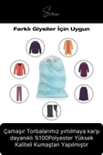 3 Adet Çamaşır Yıkama Filesi Maxi Kirli Elbise Giysi Kıyafet Torbası Okul Üniversite Yurt Asker İçin - 5