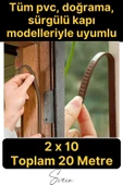 Pvc Doğrama Pencere Fitili İzolasyon Bandı Kendinden Yapışkanlı Kahve Kauçuk Yalıtım Bant 2x10=20 Mt - 2
