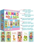 Premium Kutulu Eğitici Öğretici Animals Mix & Match Eşleştirme El Göz Koordinasyon Motor Beceri Oyun - 1