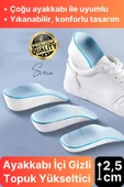 2,5 cm Boy Uzatıcı Tabanlık Gizli Topuk Yükseltici Ortopedik Rahat Konforlu Uzatan Unisex Eva Köpük - 1