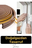 Pvc Doğrama Pencere Fitili İzolasyon Bandı Kendinden Yapışkanlı Kahve Kauçuk Yalıtım Bant 2x10=20 Mt - 3