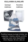 15 Adet Çamaşır Yıkama Filesi Maxi Kirli Elbise Giysi Kıyafet Torbası Okul Üniversite Yurt Asker - 3