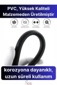 Siyah Dayanıklı Esnek Kırılmaz Çatlamaz Patlamaz Sızdırmaz Pvc Banyo Duş Musluk Hortumu 1,5 Metre - 2