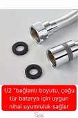 Yüksek Kalite 5 Katman Esnek Kırılmaz Çatlamaz Paslanmaz Sızdırmaz Banyo Duş Musluk Hortum 1,5 mt - 4