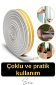 Pvc Doğrama Pencere Fitili İzolasyon Bandı Kendinden Yapışkanlı Beyaz Kauçuk Yalıtım Bant 2x10=20 Mt - 4