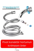Yüksek Kalite 5 Katman Esnek Kırılmaz Çatlamaz Paslanmaz Sızdırmaz Banyo Duş Musluk Hortum 1,5 mt - 3