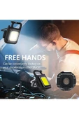 Premium Mini LED Anahtarlık 1000 Lümen El Feneri Usb Şarjlı Taşınabilir Metal Kamp Seyahat İçin - 4